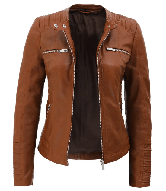 Stylish women’s leather jacket
