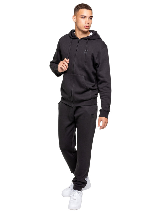 Tyson Zip Hoodie & Jogger Set - Black