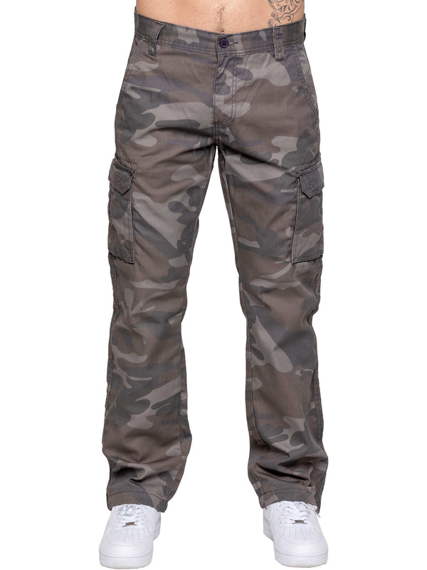 Jacob Camo Cargo Trousers - Grey