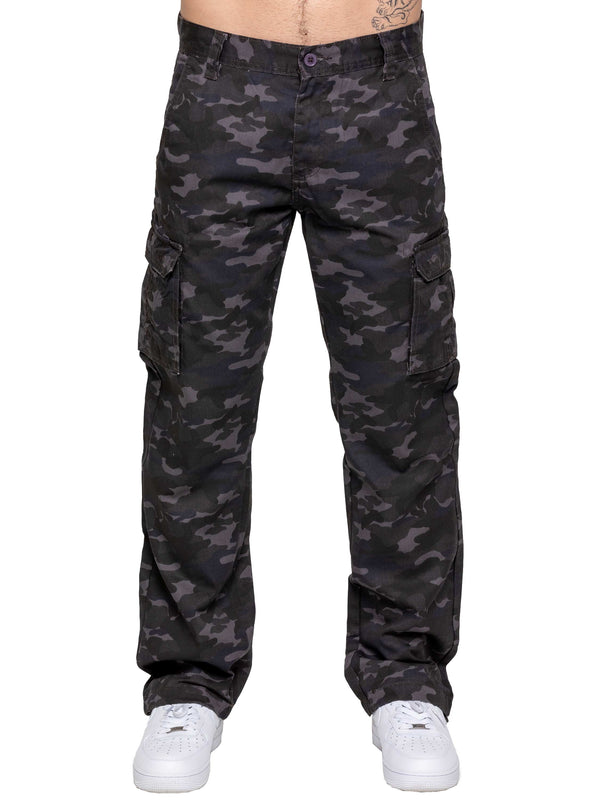 Jacob Camo Cargo Trousers - Graphite