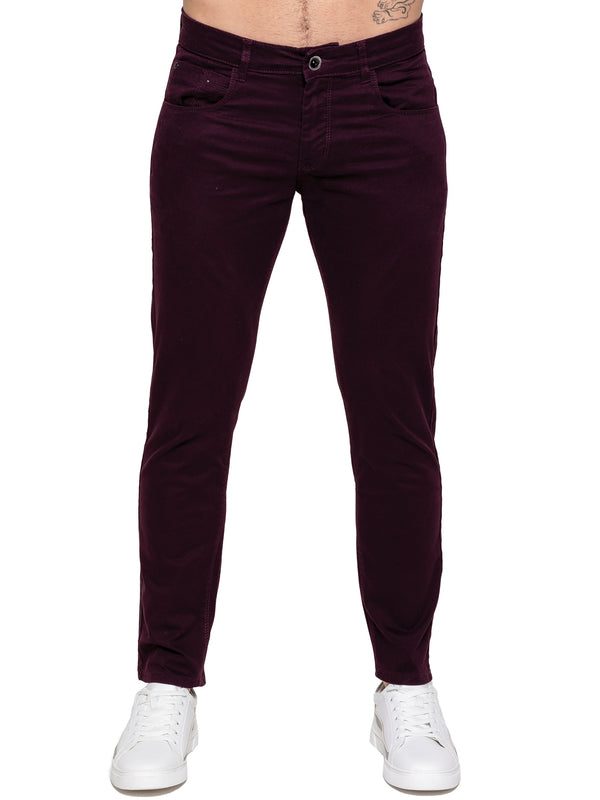 Alexander Slim Fit Stretch Chinos - Burgundy