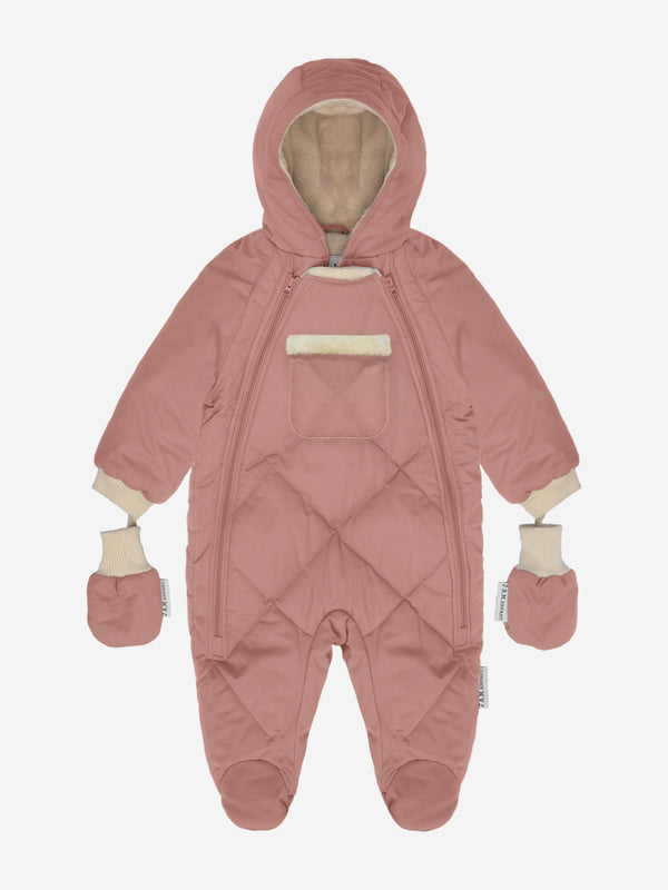 7AM Enfant Baby Girls Snowsuit-Benji in Pink