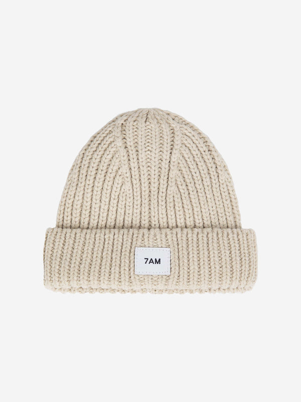 7AM Enfant Baby Chunky Beanie Hat in Beige