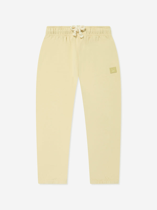 Acne Studios Kids Logo Joggers in Sand Green