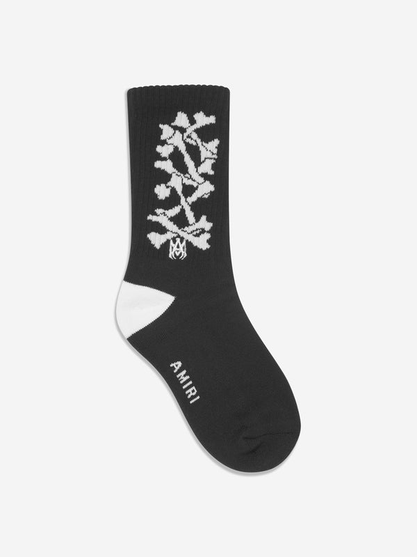 Amiri Kids Bones Stacked Socks in Black