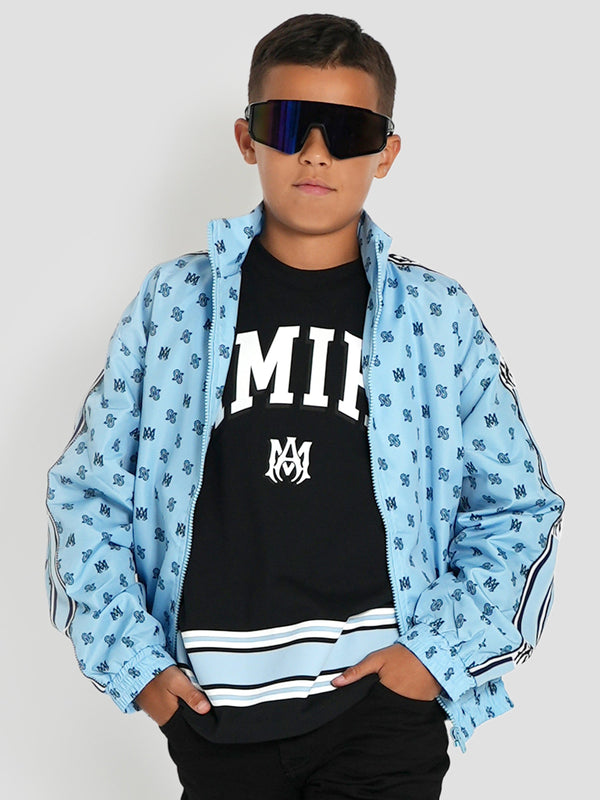 Amiri Kids MA Paisley Windbreaker in Blue