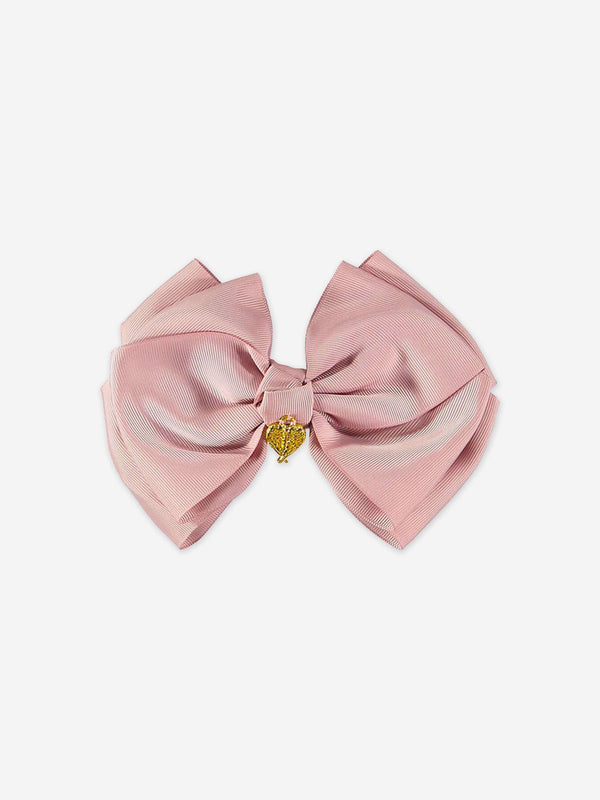 Angels Face Girls Giant Bow Hair Clip in Pink