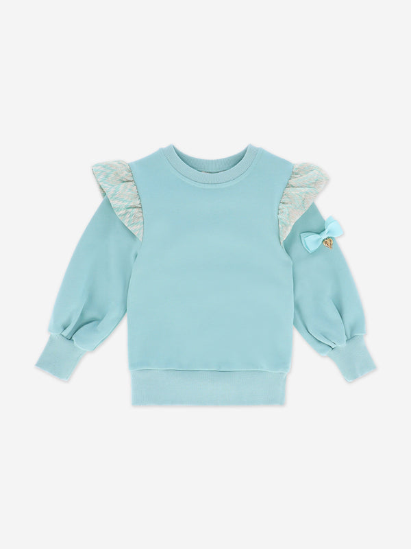 Angels Face Girls Posh Sweatshirt in Blue