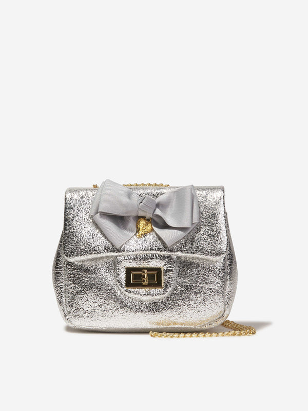 Angels Face Girls Skyla Metallic Shoulder Bag in Silver