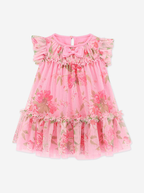 Baby Girls Rosebud Flower Dress in Pink