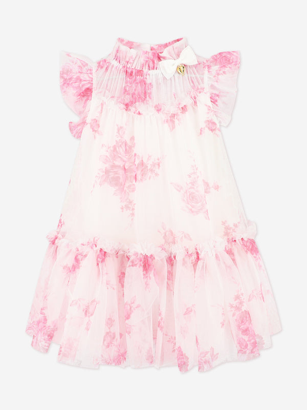 Girls Marigold Roses Dress in Pink