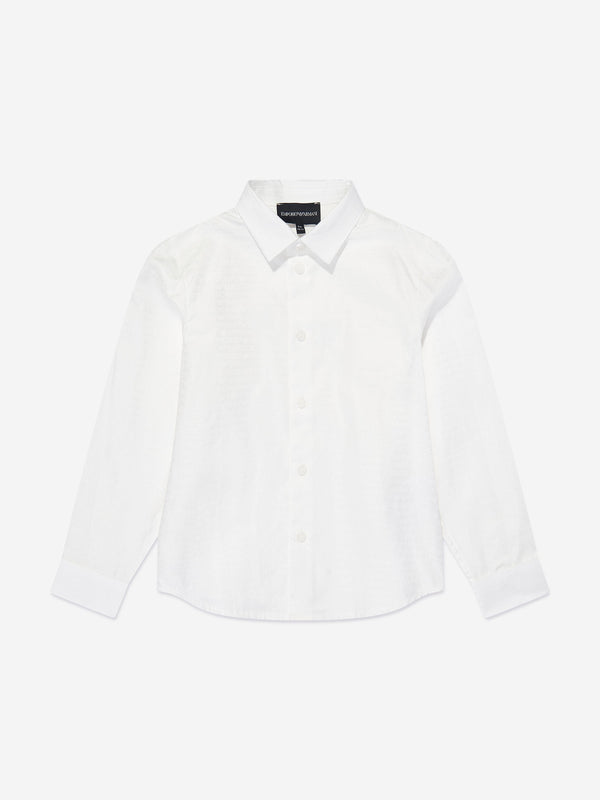 Emporio Armani Boys Logo Shirt in White