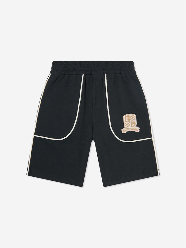 Emporio Armani Boys Logo Bermuda Shorts in Navy