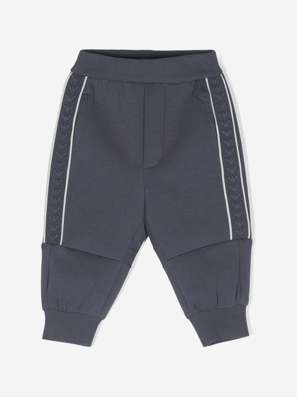 Emporio Armani Baby Boys Logo Joggers in Blue