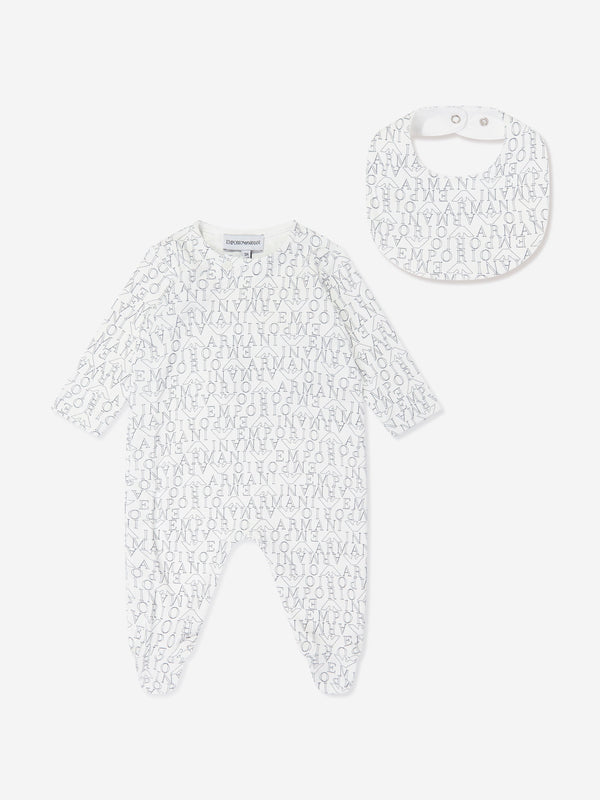 Emporio Armani Baby Boys Babygrow Gift Set in Blue