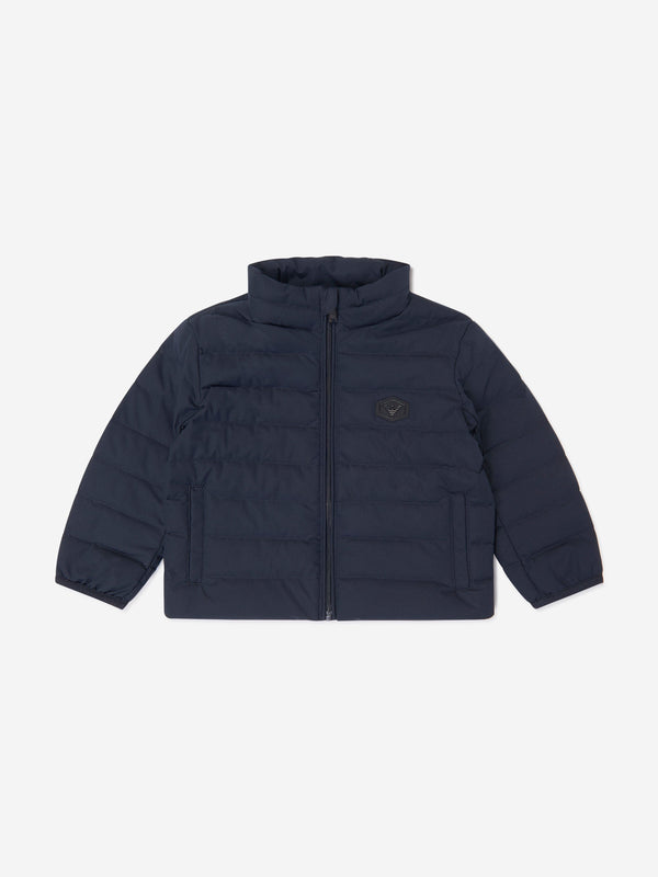 Emporio Armani Baby Boys Down Padded Puffer Jacket in Navy