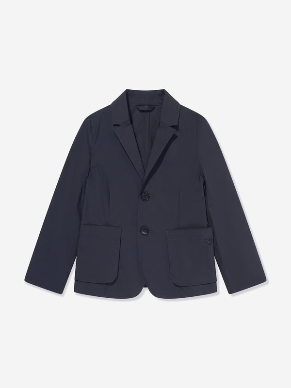 Emporio Armani Boys Cotton Blazer in Navy