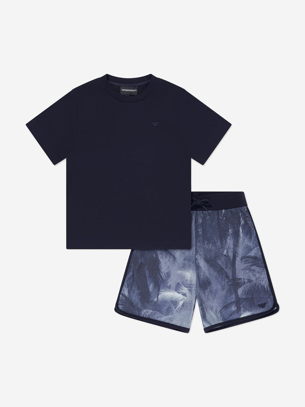 Emporio Armani Boys Short Set in Multicolour