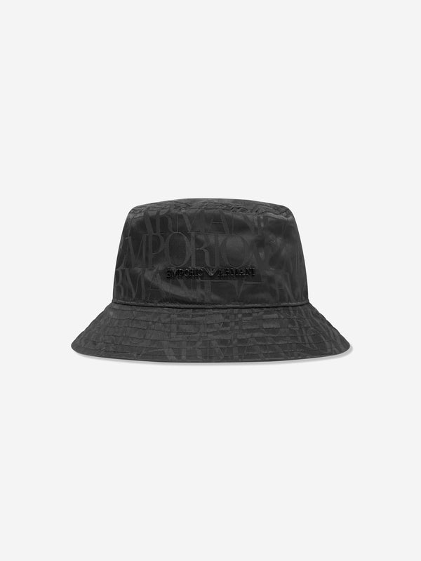 Emporio Armani Boys Logo Bucket Hat in Navy