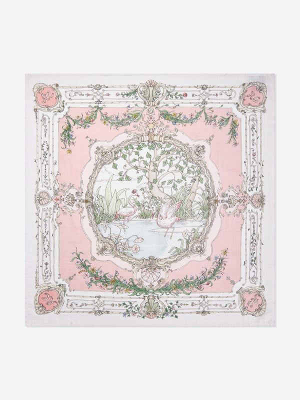 Atelier Choux Baby Girls Tapestry Swaddle in Pink