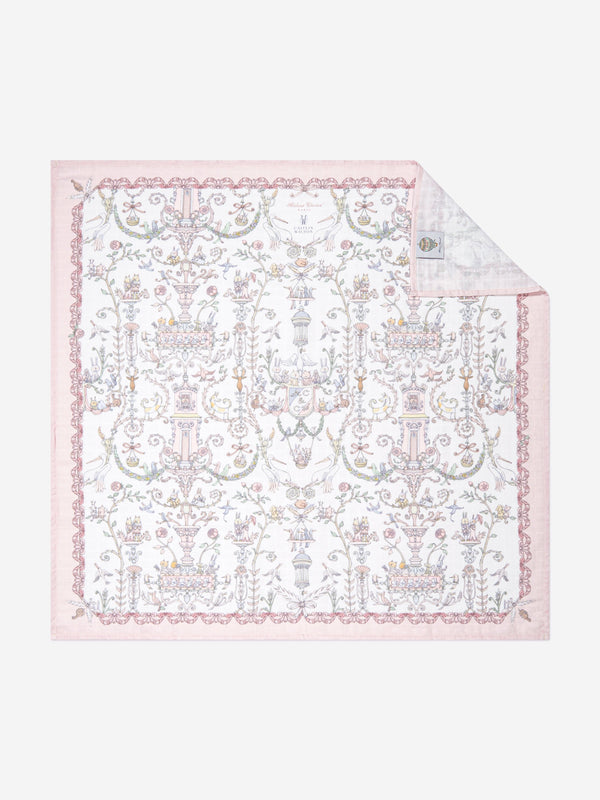 Atelier Choux Baby Girls Toile De Jouy Atelier Choux & Caitlin Wilson Swaddle in Pink (100cm)