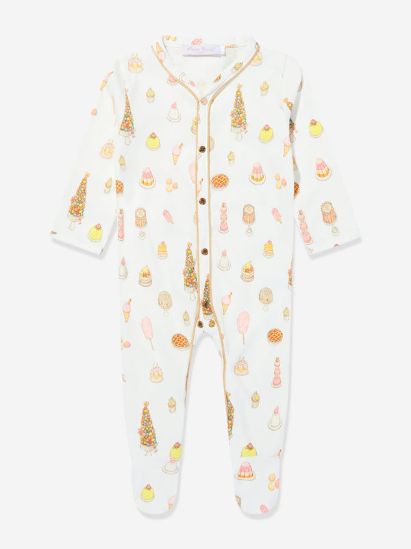 Atelier Choux Baby Classic Sweetie Pie Playsuit in White