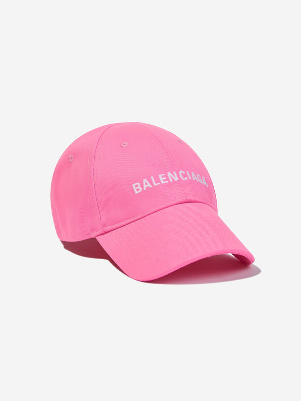 Balenciaga Kids Logo Cap in Pink