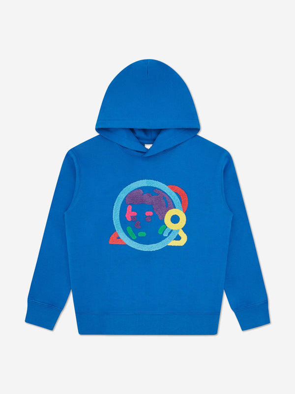 Billionaire Boys Club Kids Chainstitch Astro Popover Hood in Blue