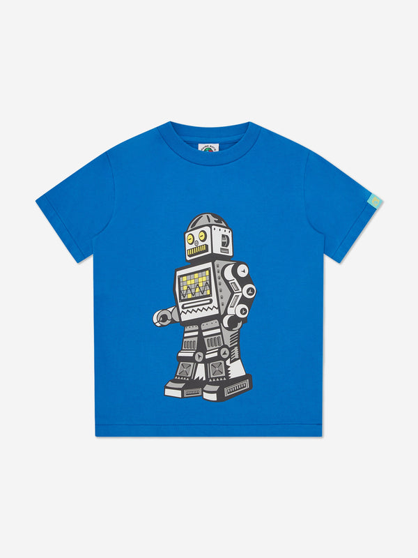 Billionaire Boys Club Kids Walking Robot T-Shirt in Blue