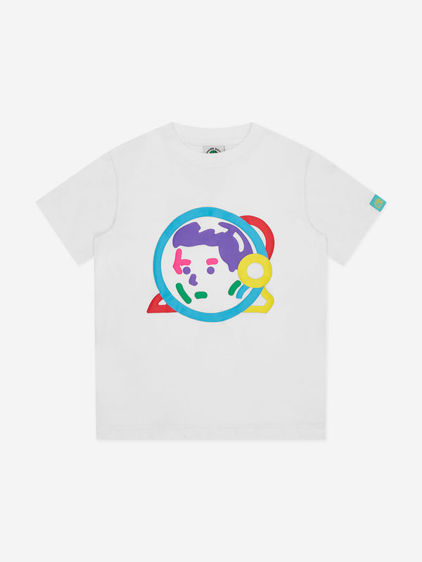 Billionaire Boys Club Kids Puff Print Astro Helmet T-Shirt in White