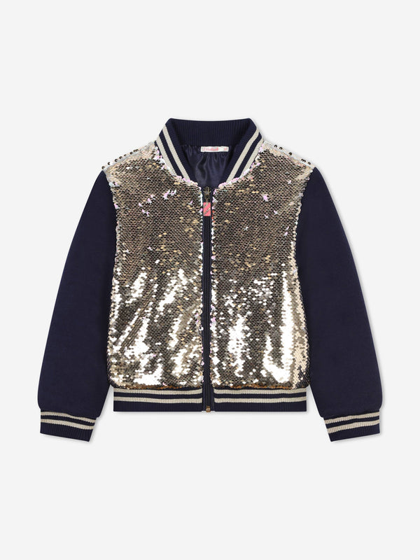 Billieblush Girls Sequin Jacket in Gold