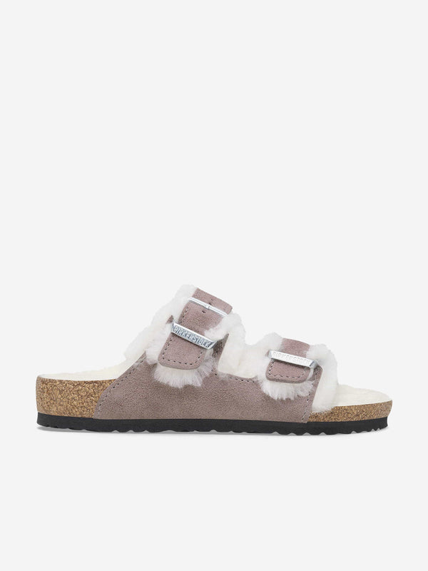 BIRKENSTOCK Girls Arizona Shearling Sandals in Purple