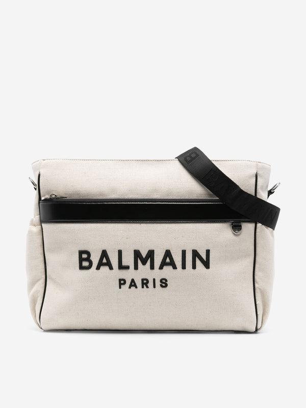 Balmain Baby Logo Changing Bag in White (40cm)