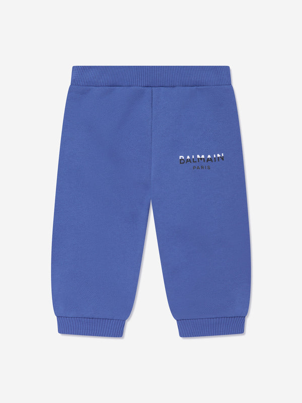 Balmain Baby Boys Logo Joggers in Blue