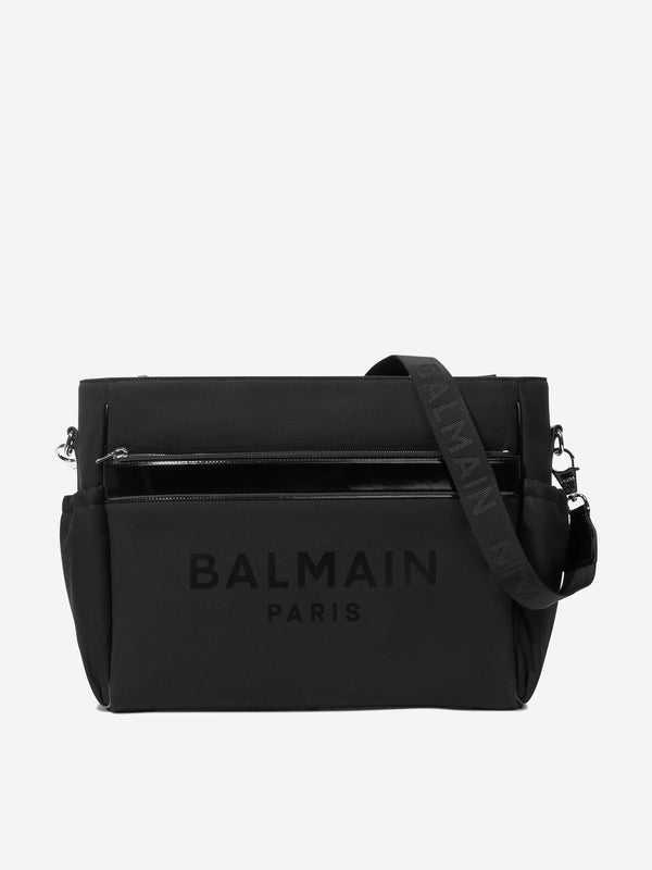 Balmain Baby Paris Logo Changing Bag in Black (45cm)