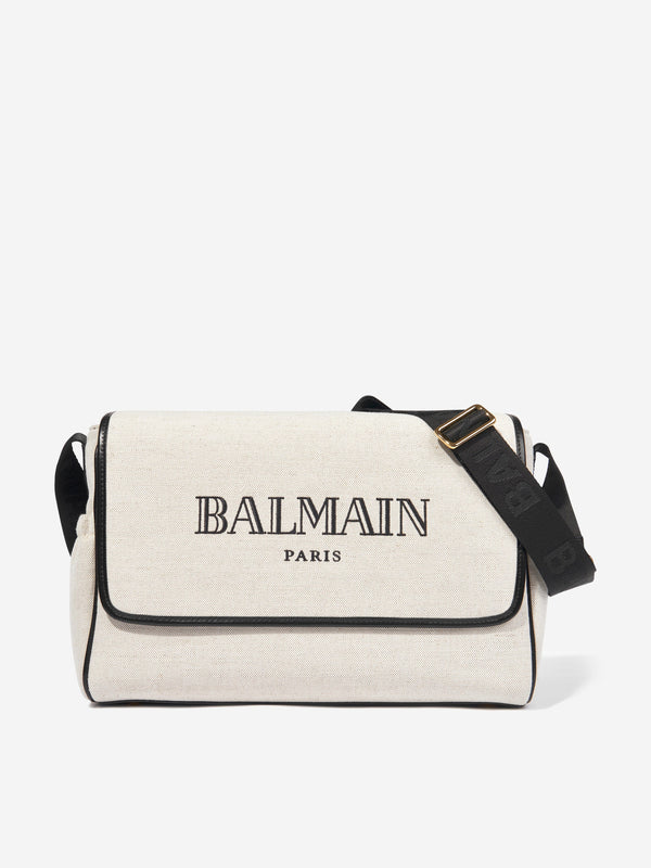 Balmain Baby Logo Changing Bag in Ivory (40cm)