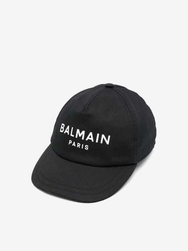 Balmain Kids Logo Cap in Black