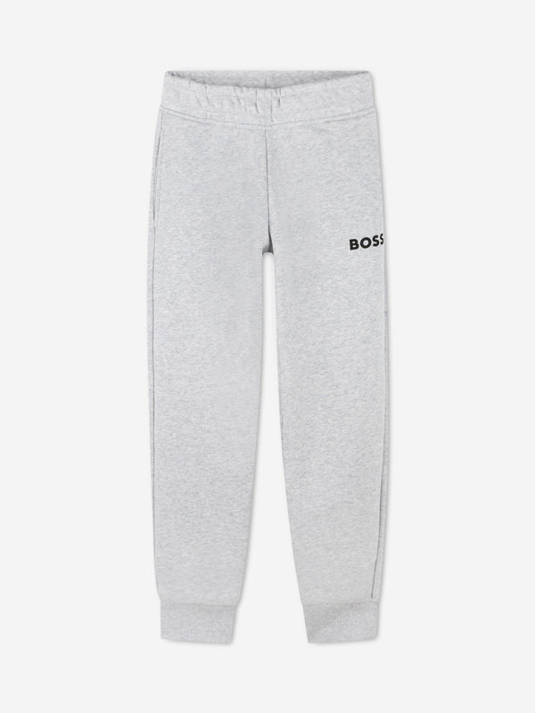 BOSS Boys Logo Joggers in Grey