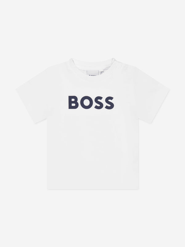 BOSS Baby Boys Logo T-Shirt in White