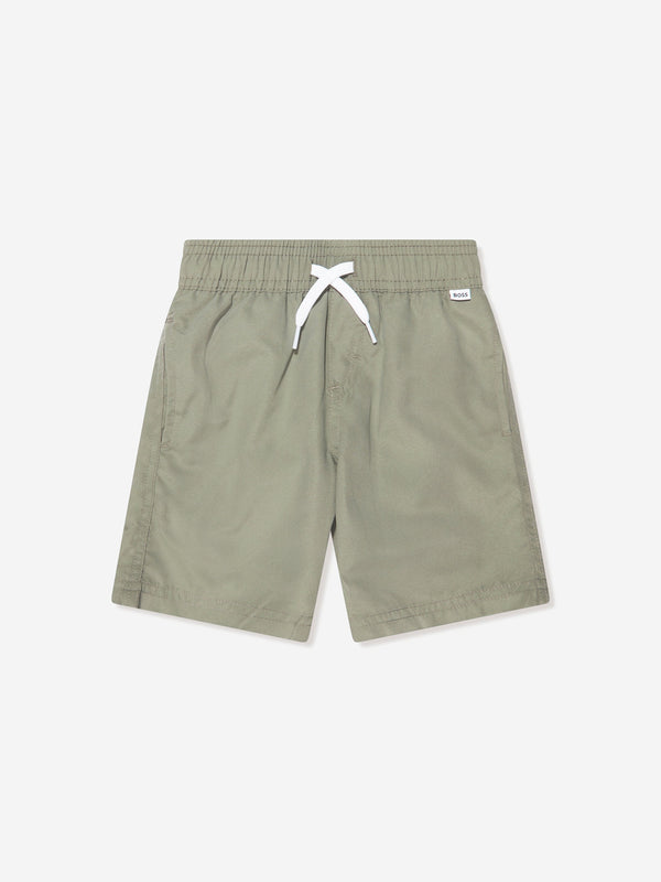 BOSS Boys Swim Shorts In Green