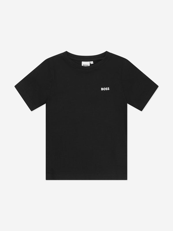 BOSS Boys Logo T-Shirt in Black