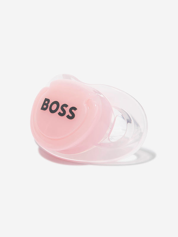 BOSS Baby Girls Logo Print Pacifier in Pink