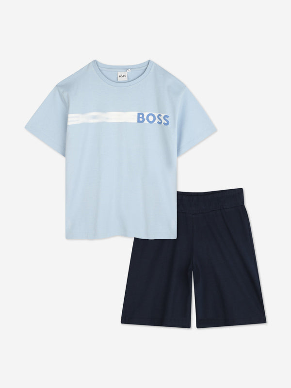 BOSS Boys Short Set in Blue