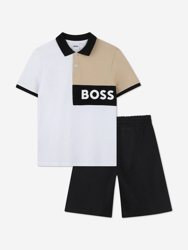 BOSS Boys Short Set in Black