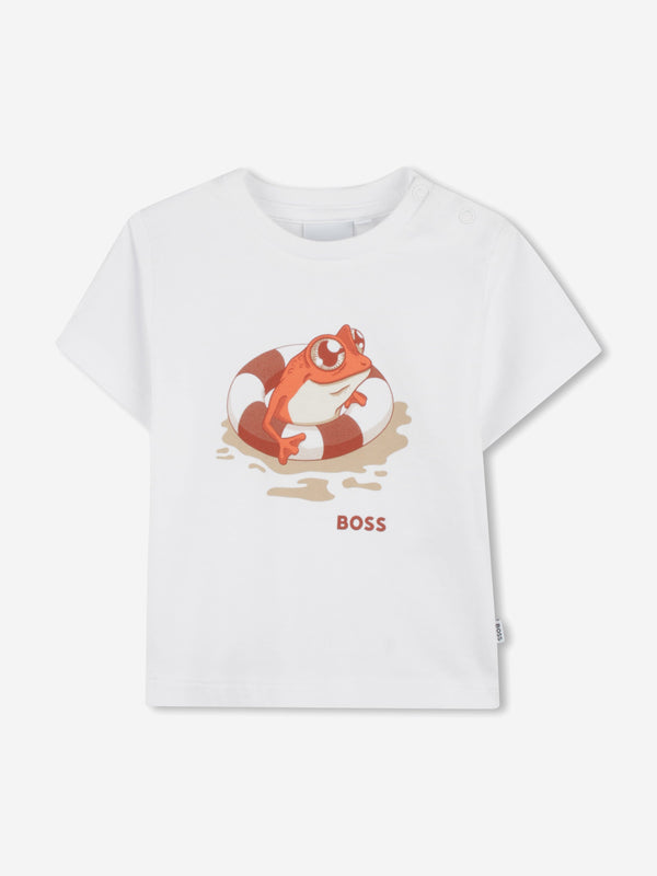 BOSS Baby Boys Illustrated T-Shirt in White