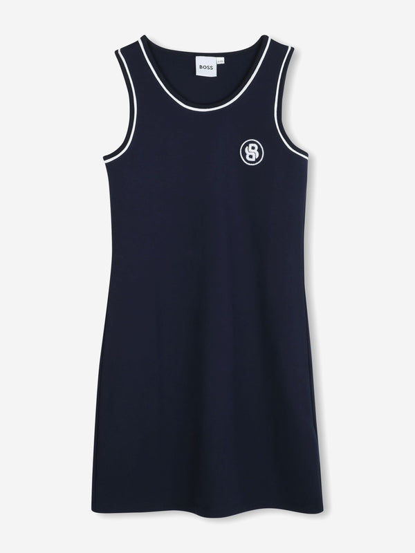 BOSS Girls Milano Tank Dress in Navy