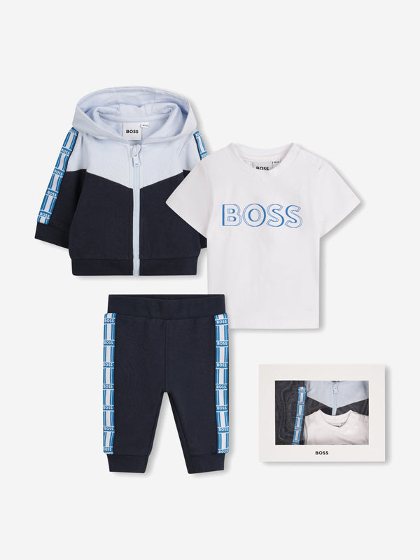 BOSS Baby Boys Tracksuit Set in Navy