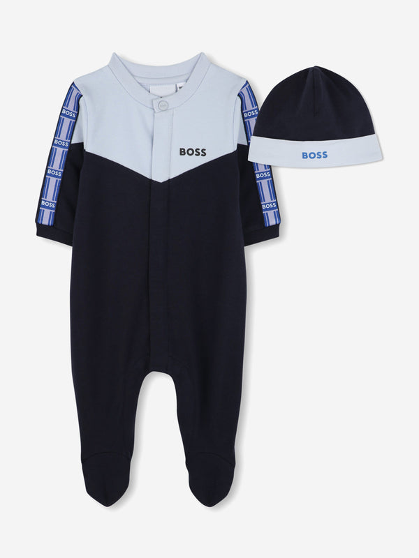 BOSS Baby Boys Babygrow Set in Navy