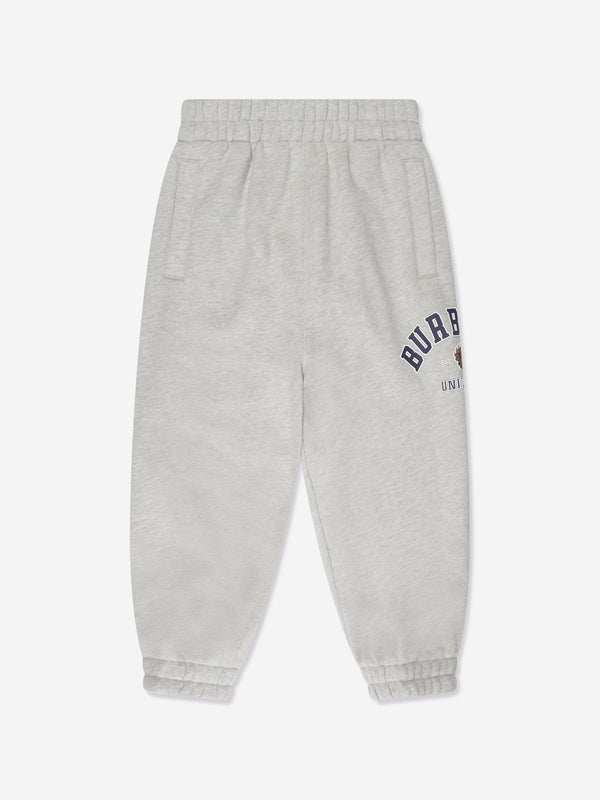 Burberry Kids Bonny Varsity Joggers in Grey