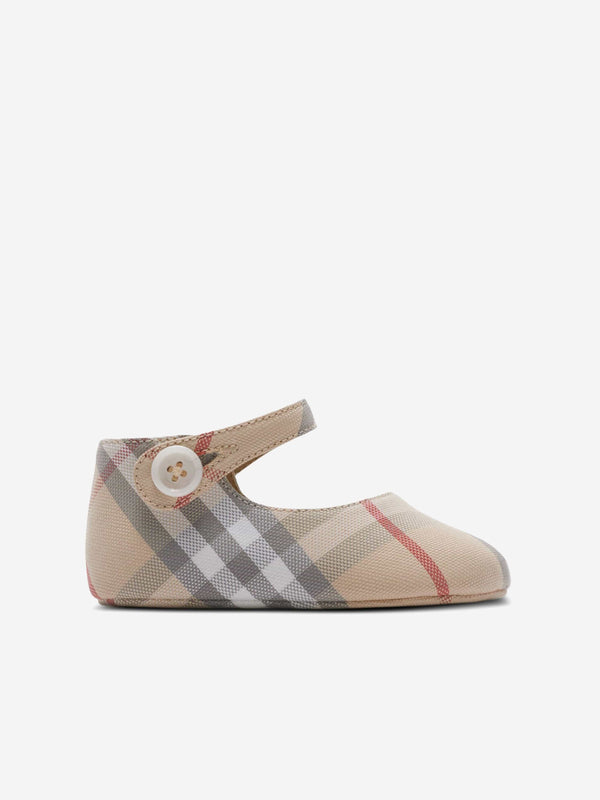 Burberry Baby Girls Taylor Pre-Walker Shoes in Beige